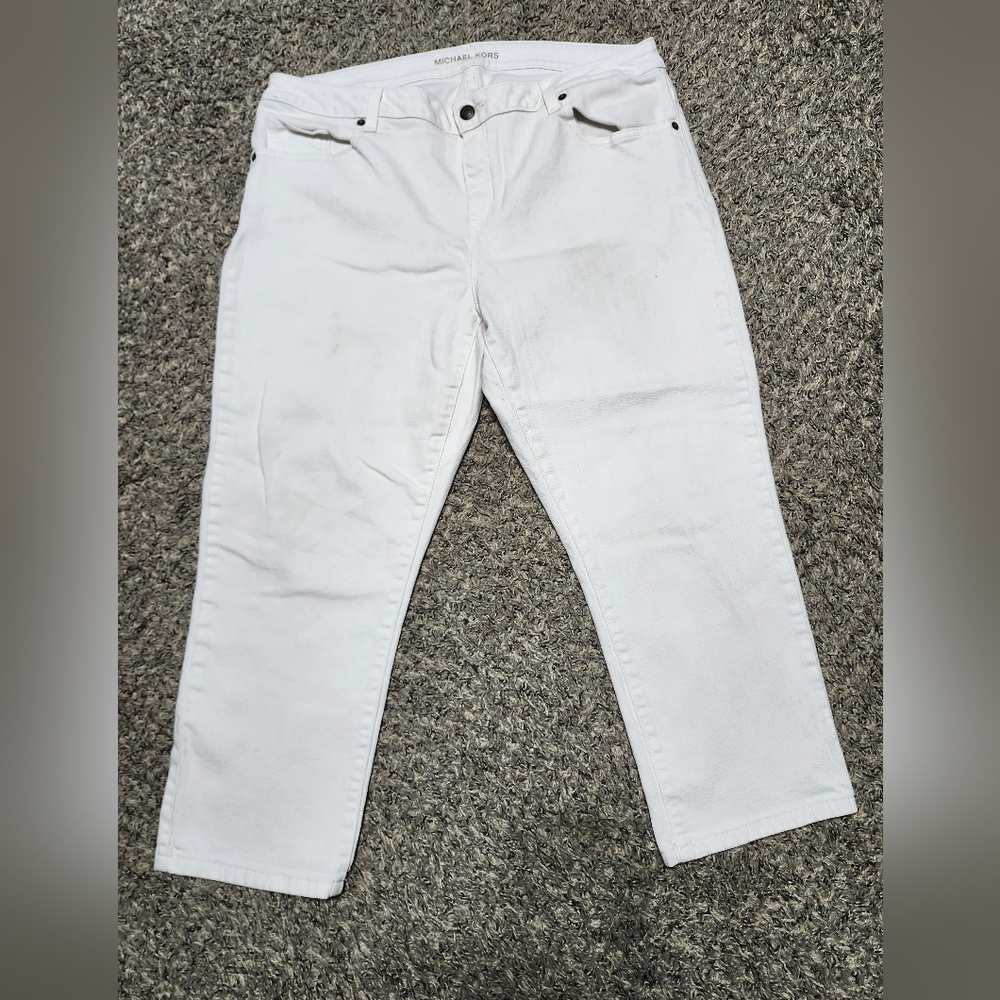 Michael Kors White Capri Jeans